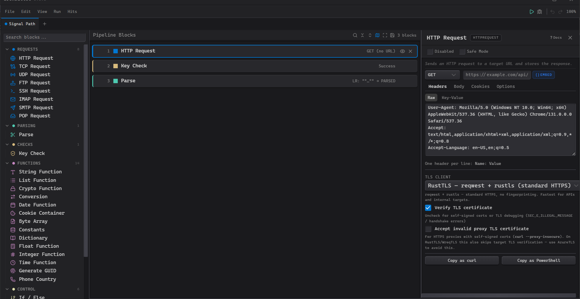 Pipeline editor capture
